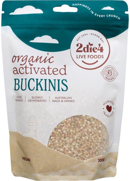 2die4 Live Foods Organic Activated Buckinis 300g