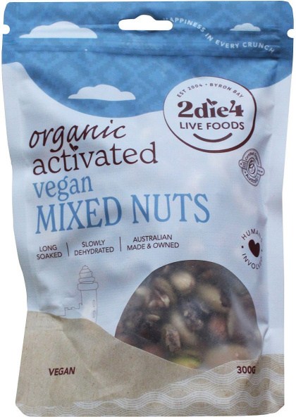 2die4 Live Foods Organic Activated Mixed Nuts Vegan 300g