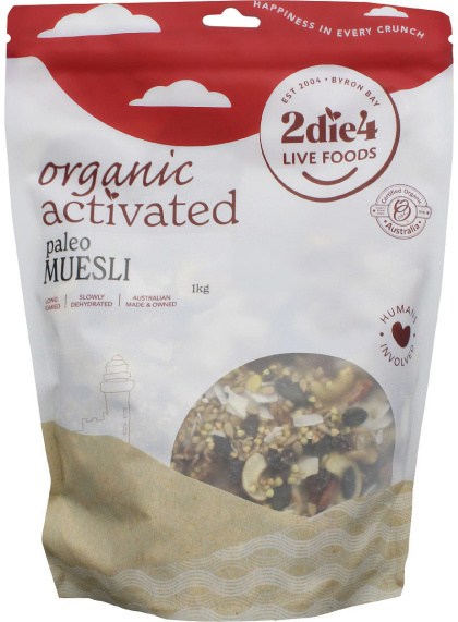 2die4 Live Foods Organic Activated Paleo Muesli 1kg