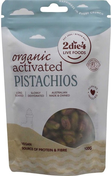 2die4 Live Foods Organic Activated Pistachios 100g