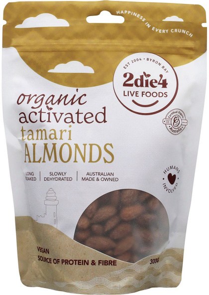 2die4 Live Foods Organic Activated Tamari Almonds 300g