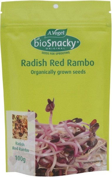 A.Vogel BioSnacky Radish Red Rambo Sprouting Seeds 100g REPLACE 78282