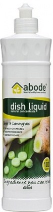 Abode Dish Liquid Ginger & Lemongrass 600ml squirt cap