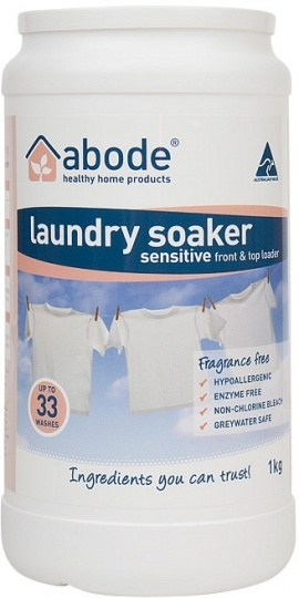 Abode Front & Top Load Laundry Soaker ZERO Fragrance Free 1kg