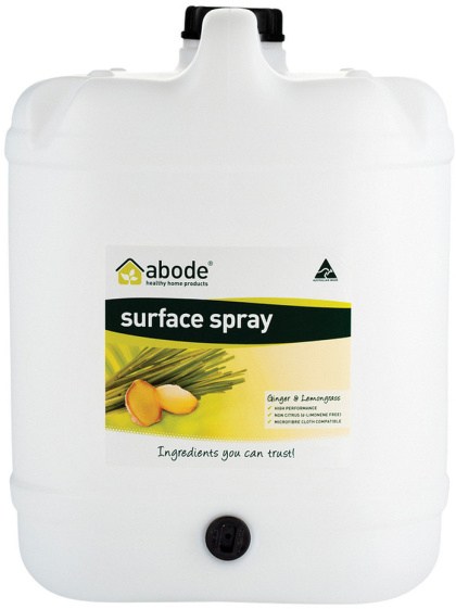 ABODE Surface Spray Ginger & Lemongrass Drum with Tap 15L