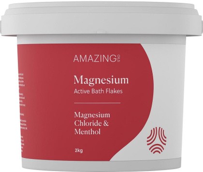 Amazing Oils Magnesium Active Bath Flakes Mag Chloride & Menthol 2kg