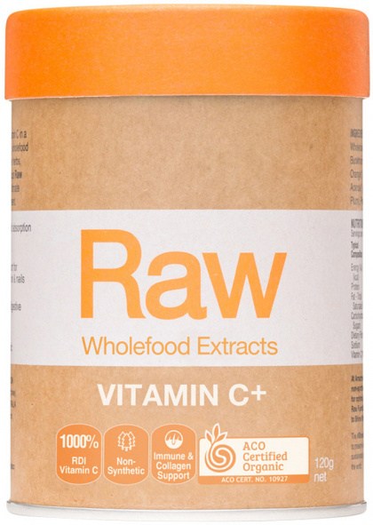 AMAZONIA RAW WHOLEFOOD EXTRACTS Organic Vitamin C+ (Passionfruit Flavour) 120g