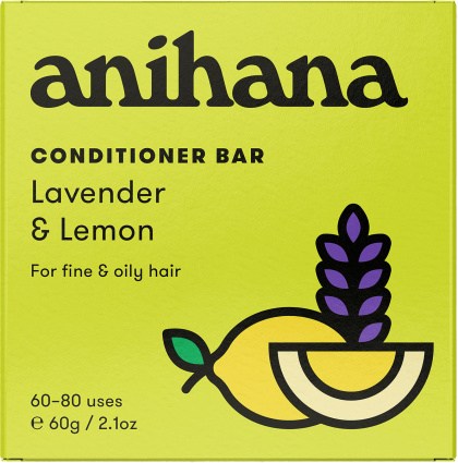 Anihana Conditioner Bar Lavender & Lemon Fine & Oily Hair 60g