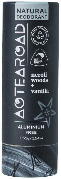 AOTEAROAD Natural Deodorant Stick Neroli Woods + Vanilla 55g