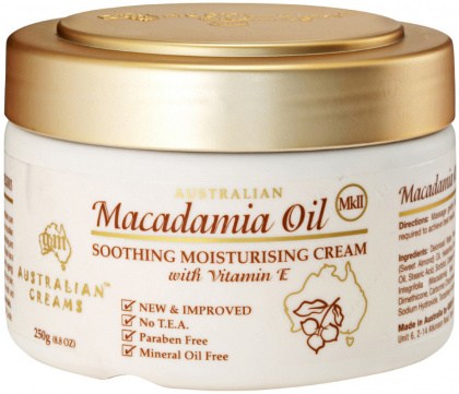 AUSTRALIAN CREAMS MK II Macadamia Oil Soothing Moisturising Cream with Vitamin E 250g