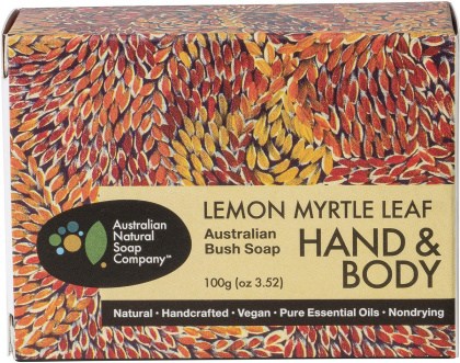 Australian Natural Soap CO Hand & Body Australian Bush Soap Lemon Myrtle Leaf 100g