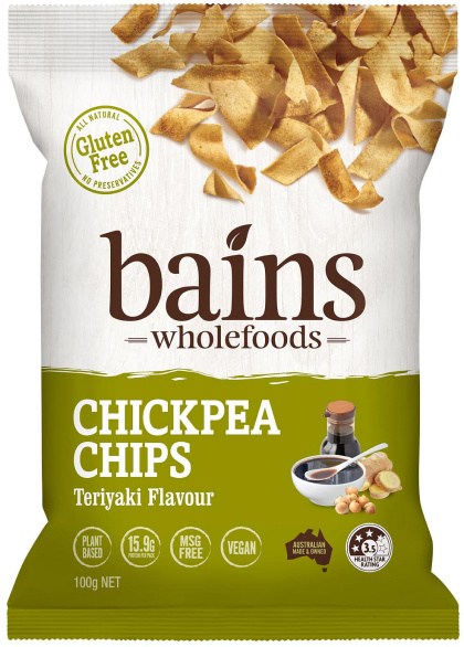 Bains Wholefoods Chickpea Chips Teriyaki  100g
