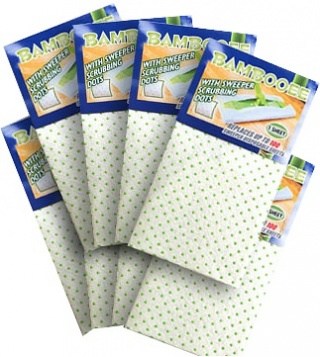 Bambooee Reusable Bamboo Sweeps with Scrubbing Dots 8 Pack
