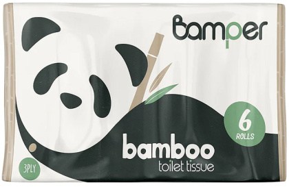 Bamper 100% Bamboo Toilet Rolls 3ply (248sheets) 6-Pack