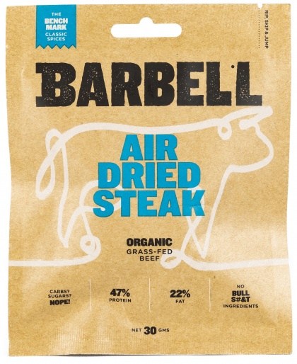 Barbell Benchmark Classic Spice Air Dried Steak Biltong Organic 30g