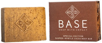 BASE (SOAP WITH IMPACT) Soap Body Bar Jasper + Myrtle Cocoa (Boxed) 120g