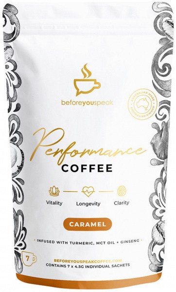 BEFORE YOU SPEAK Performance Coffee Caramel 4.5g x 7 Pack