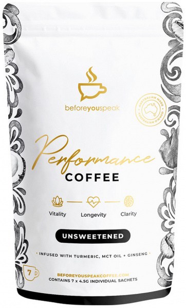 BEFORE YOU SPEAK Performance Coffee Unsweetened 4.5g x 7 Pack