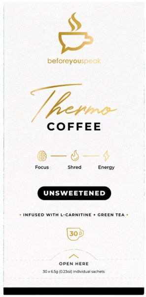 BEFORE YOU SPEAK Thermo Coffee Unsweetened 6.5g x 30 Pack