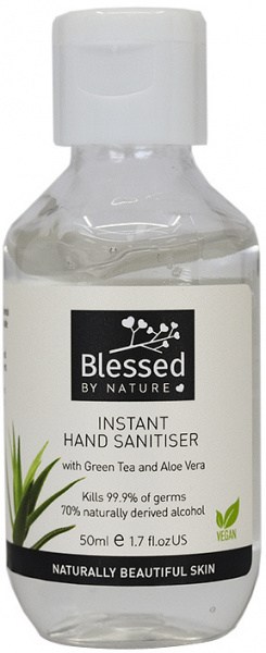 Blessed By Nature Hand Sanitiser Cap Bottle 50ml SEP22
