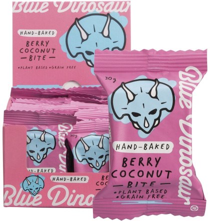 Blue Dinosaur Hand-Baked Bite Berry & Coconut 18x30g