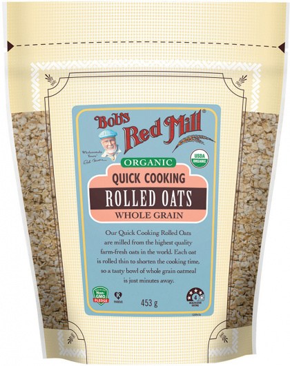 BOB'S RED MILL Organic Quick Cooking Rolled Oats (Whole Grain) 453g