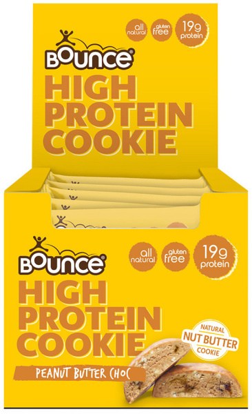 BOUNCE High Protein Cookie Peanut Butter Choc 65g x 12 Display