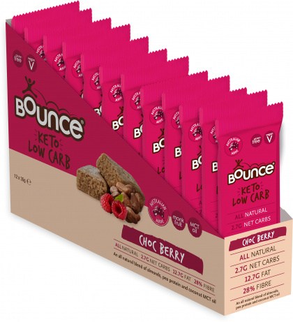 Bounce Keto Low Carb Choc Berry Bars  12x35g
