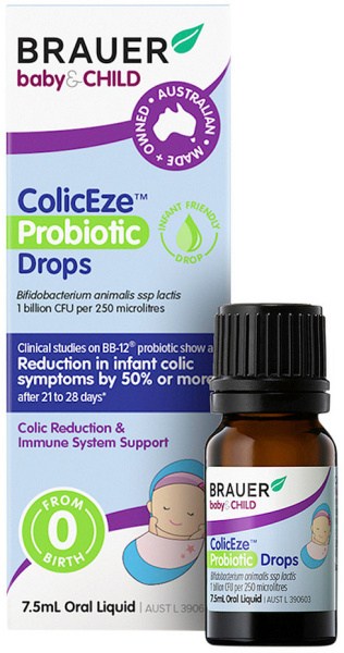 BRAUER Baby & Child ColicEze Probiotic Drops Oral Liquid 7.5ml