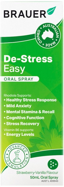BRAUER De-Stress Easy Oral Spray Strawberry-Vanilla 50ml