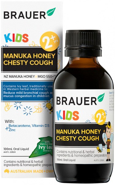 BRAUER Kids Manuka Honey Chesty Cough (2+ years) 100ml