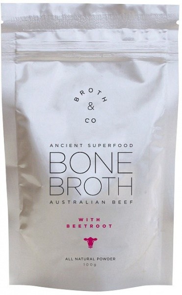 Broth & Co Australian Beef Bone Broth with Beetroot Powder  100g Pouch