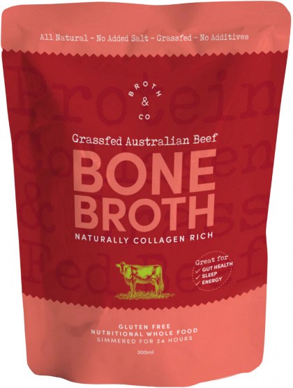 Broth & Co Australian Grass Fed Beef Bone Broth  300ml Pouch