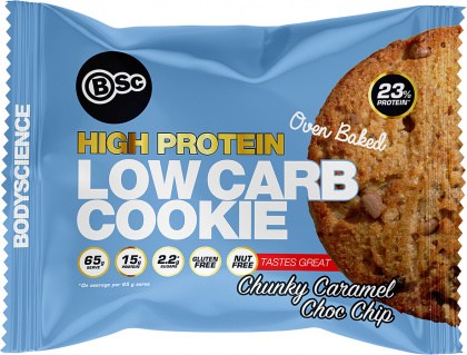 BSc High Protein Low Carb Cookies Chunky Caramel Choc Chip  8x65g
