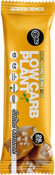 BSC High Protein Low Carb Plant Bars Salted Caramel 12x45g