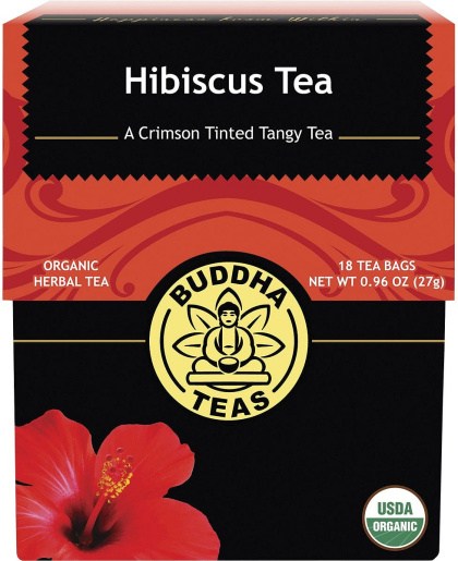 Buddha Teas Organic Herbal Tea Bags Hibiscus Tea 18pk