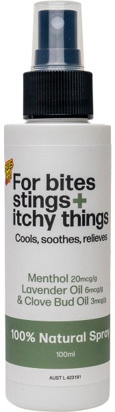 Bug-Grrr Off For bites stings + itchy things 100% Natural Spray 100ml