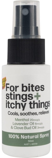Bug-Grrr Off For bites stings + itchy things 100% Natural Spray 50ml
