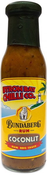 Byron Bay Chilli Co Bundaberg Rum Coconut Rum BBQ Sauce  250ml