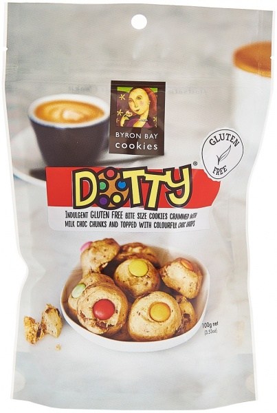Byron Bay Gluten Free Dotty Cookies in Pouch 100g