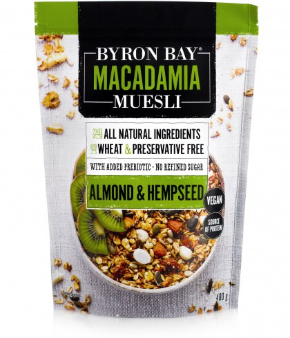 Byron Bay Macadamia Muesli Almond & Organic Hempseed 400g