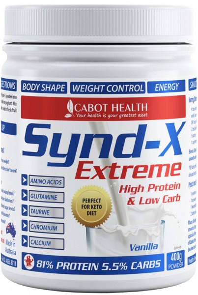 CABOT HEALTH Synd-X Extreme (High Protein & Low Carb) Vanilla 400g