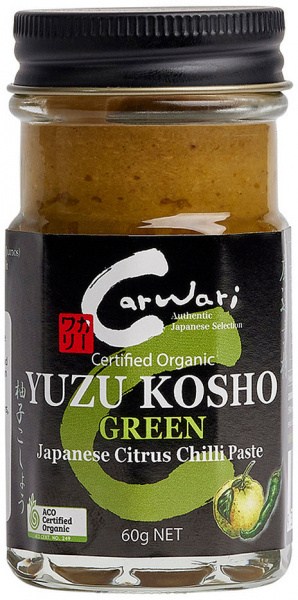 CARWARI Organic Yuzu Kosho (Japanese Citrus Chilli Paste) Green Jar 60g
