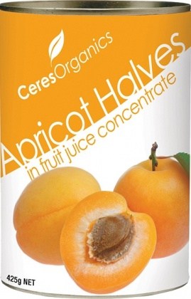 Ceres Organics Apricot Halves Can 425g
