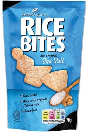 Ceres Organics Rice Bites Sea Salt 70g