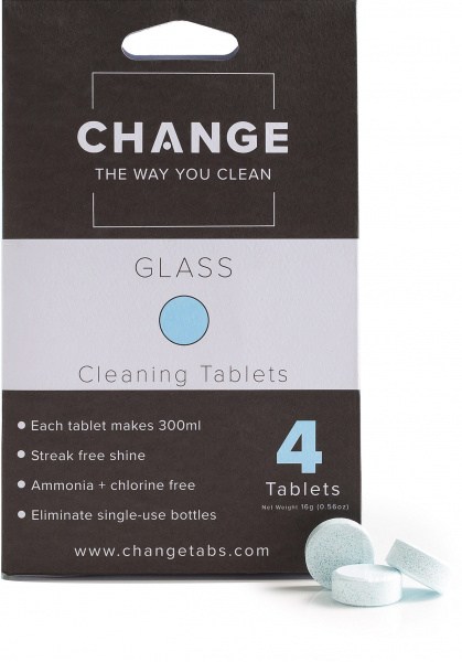 Change Glass Cleaning Tablets (4 Tablets Pouch)