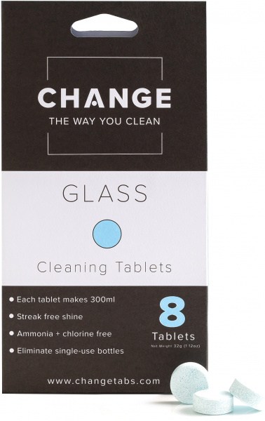Change Glass Cleaning Tablets (8 Tablets Pouch)