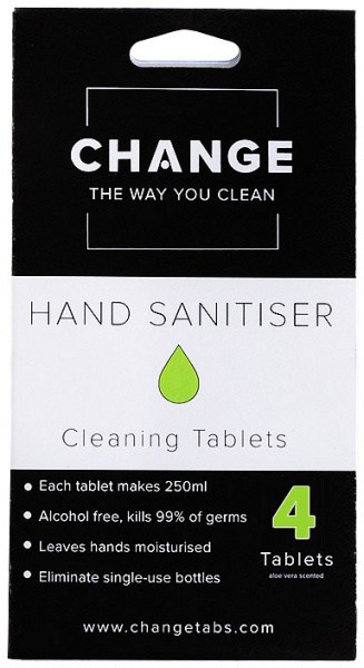 Change Hand Sanitiser Cleaning Tablets (4 Tablets Pouch)