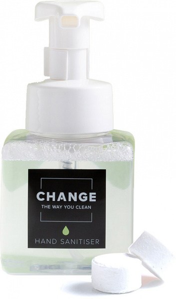 Change Hand Sanitiser Cleaning Tablets - Dispenser Kit (2 Tablets + Pump Bottle) MAY22