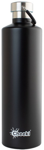 CHEEKI Insulated Bottle Classic Matte Black (Large) 1L
